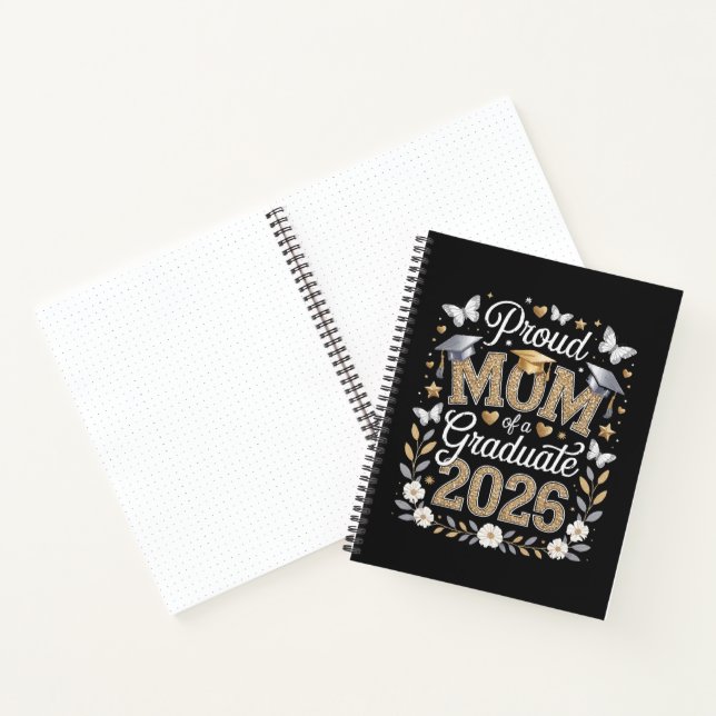 Womens Proud mum of a 2026 Graduate Notebook (Inside)