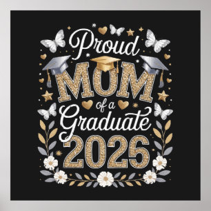 Womens Proud mum of a 2026 Graduate Poster