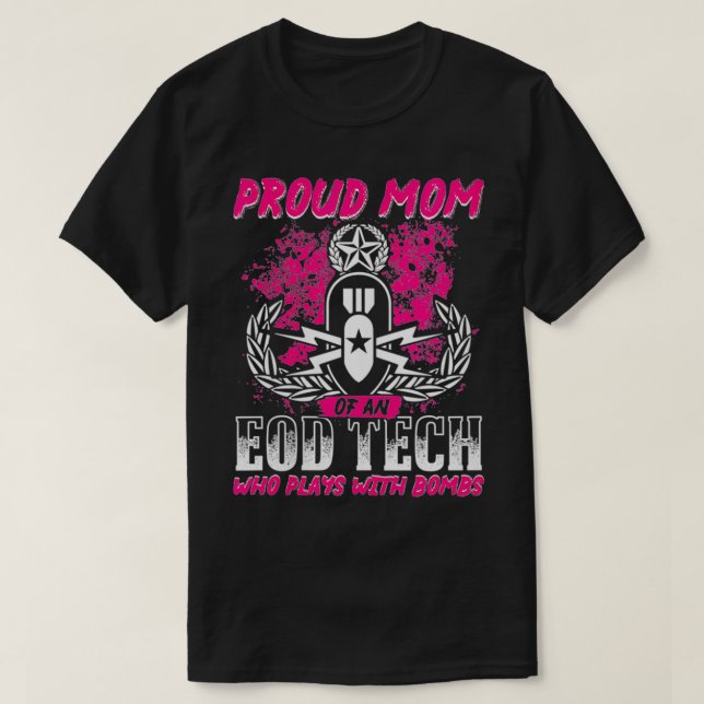 Womens Proud Mum of an EOD Eplosive Ordnance Dispo T-Shirt (Design Front)