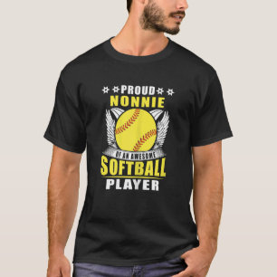 Womens Proud Nonnie Of An Awesome Softball Player T-Shirt