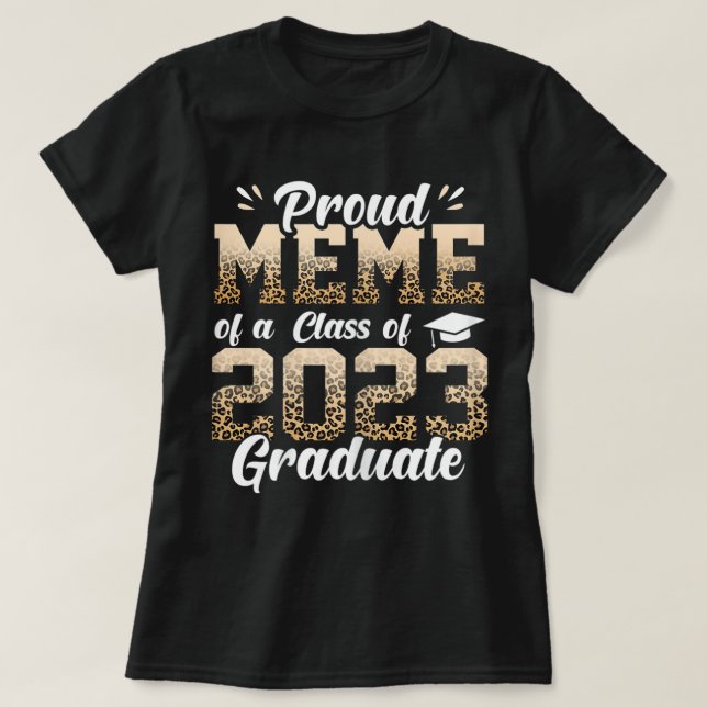Womens Proud Senior Meme 2023 Graduation Graduate  T-Shirt (Design Front)