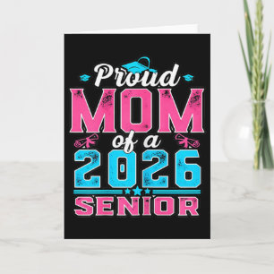 Womens Proud Senior Mum 2026 Graduation Party Vibe Card