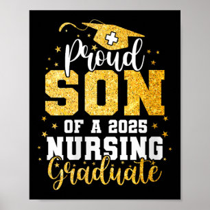 Womens Proud Son Cl Of 2025 Nursing Graduate Nurse Poster