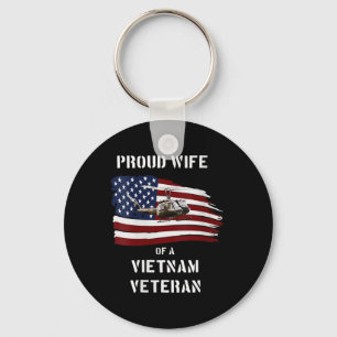 Womens Proud Wife Of A Vietnam Veteran T Shirt V-n Key Ring