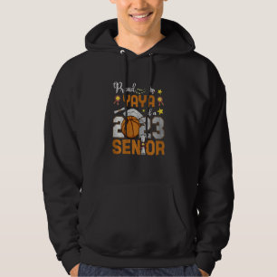 Womens Proud Yaya Of A 2023 Senior Basketball Grad Hoodie
