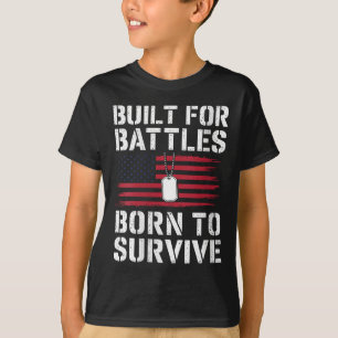 Womens Ptsd Awareness American Flag Warrior Suppor T-Shirt