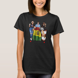 Womens Puerto Rican Born Bolivian Blood Patriotic T-Shirt