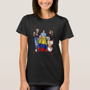 Womens Puerto Rican Born Colombia Blood Patriotic T-Shirt