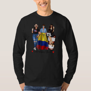 Womens Puerto Rican Born Colombia Blood Patriotic  T-Shirt