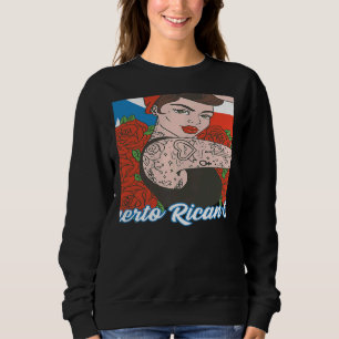 Womens Puerto Rican Girl Puerto Rico Women Boricua Sweatshirt