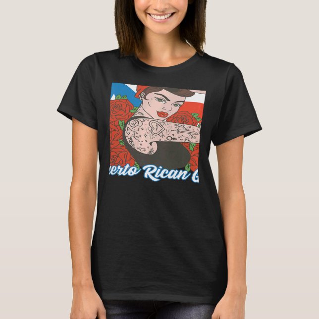 Womens Puerto Rican Girl Puerto Rico Women Boricua T-Shirt (Front)