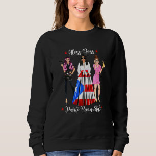 Womens Puerto Rican Hairdresser Hairdressing Beaut Sweatshirt