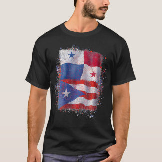 Womens Puerto Rican Panamanian Love VNeck  T-Shirt
