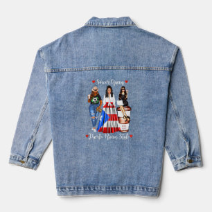 Womens Puerto Rican Style Soccor Queen Womens Puer Denim Jacket