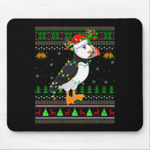 Womens Puffin Bird Ugly Christmas Sweaters Holiday Mouse Pad