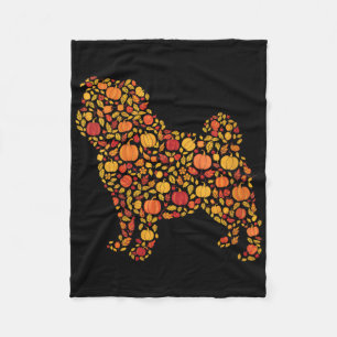 Womens Pug Thanksgiving Dog Lover Fall Coffee Pump Fleece Blanket