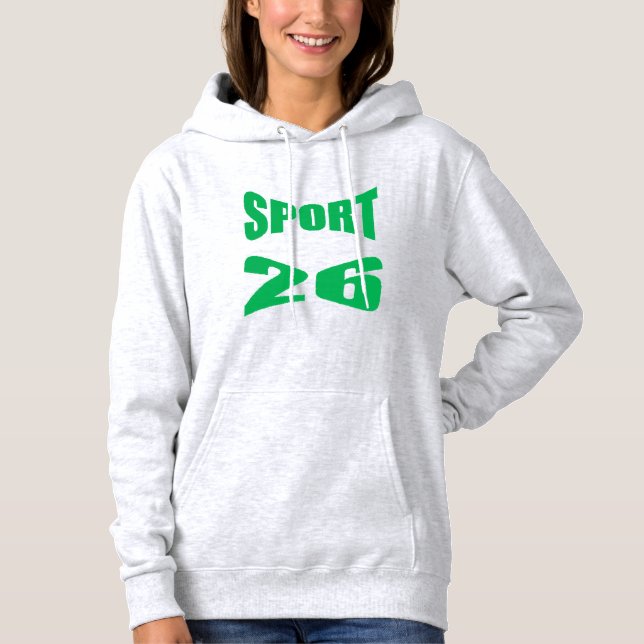 Women's Pullover Hoodie ash  SPORT 26 (Front)