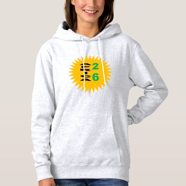 Women's Pullover Hoodie ash SUN  AFRICA  26 (Front)
