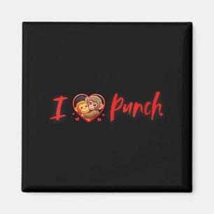 Women's punch monkey lovers love punch cute baby magnet