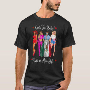 Womens Punta De Mita Girls Trip Latina Mexico Vaca T-Shirt