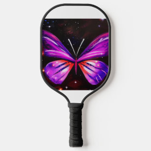 womens Purple butterfly  Black and White  Pickleball Paddle