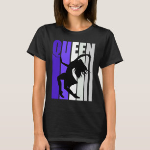 Womens Purple Dance Queen Birthday Colourful Groov T-Shirt