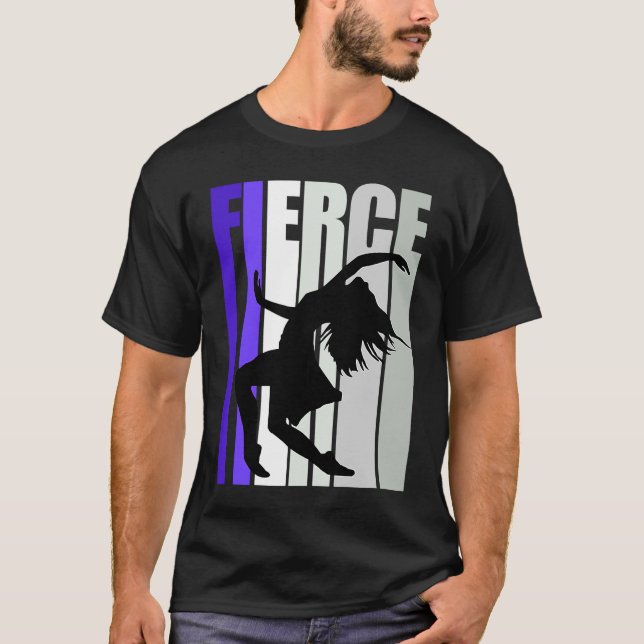 Womens Purple Fierce Dancer Birthday Colourful The T-Shirt (Front)