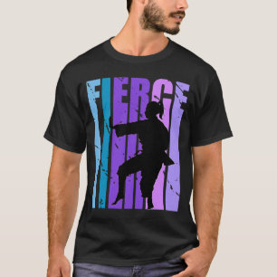 Womens Purple Fierce Karate Birthday Colourful Sil T-Shirt