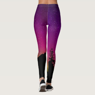 Women's Purple Northern Lights Leggings