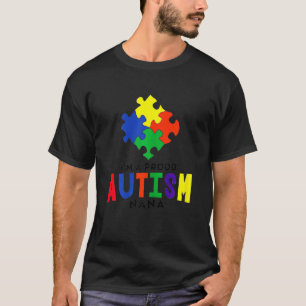 Womens Puzzle Pieces Proud Autism Nana Family Love T-Shirt