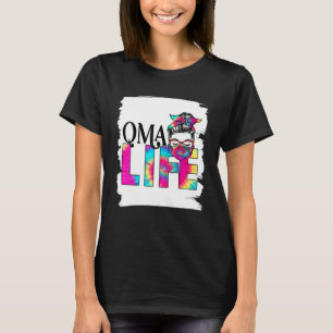 Womens QMA Life Messy Bun Healthcare worker Mother T-Shirt