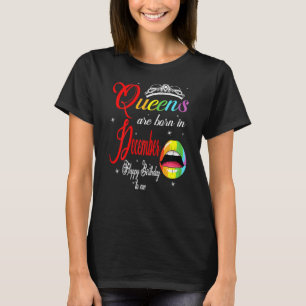 Womens Queens Are Born In December Capricorn Girl T-Shirt