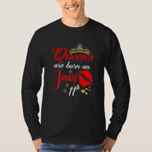 Womens Queens Are Born On January 11th Capricorn B T-Shirt