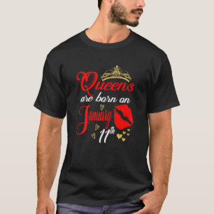 Womens Queens Are Born On January 11th Capricorn B T-Shirt