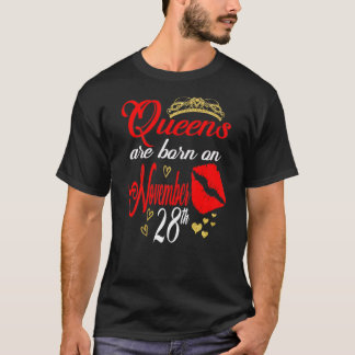 Womens Queens Are Born On November 28th Sagittariu T-Shirt