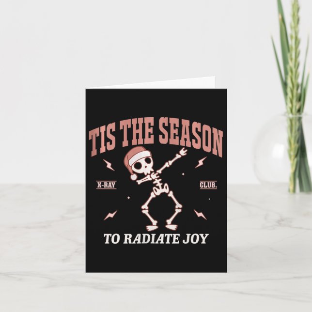 Womens Radiate Joy Rad Tech Radiologist Christmas  Card (Front)