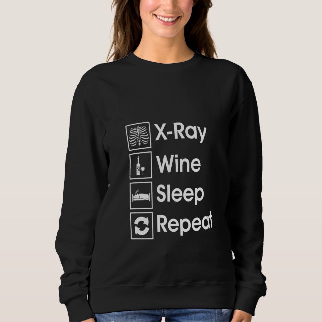 Womens  Radiologist Wine Sweatshirt (Front)