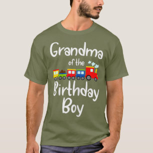 Womens Railroad Birthday Boy s Grandma of the T-Shirt