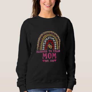 Womens Rainbow Blessed To Called Mum Sweatshirt