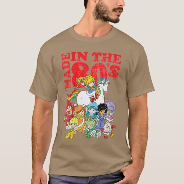 Womens Rainbow Brite Made inhe 80s Distressed Grou T-Shirt (Front)
