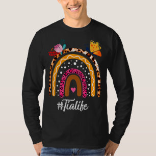 Womens Rainbow Leopard Tia Life For Mother's Day T-Shirt
