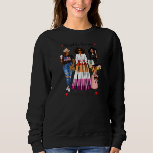 Womens Raised In America Lesbian Blood Black Women Sweatshirt