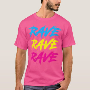 Womens Rave Raver Vintage Retro Edm Party T-Shirt