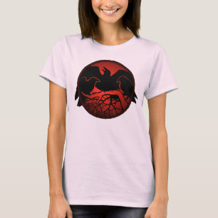 Women's Raven Art Shirt Lady's Plus Size Raven Top