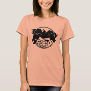 Women's Raven Shirt Raven Crow Art Ladies Shirt