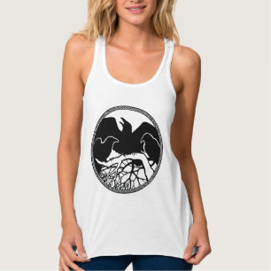 Women's Raven Tank Top Native Raven Art Lady's Top