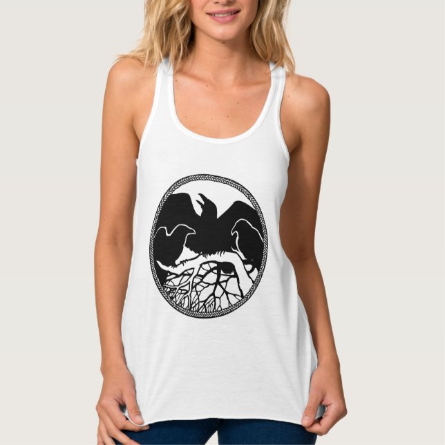 Women's Raven Tank Top Native Raven Art Lady's Top (Front)