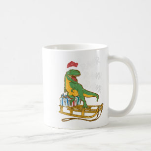 Womens Rawr Rawr Rawr Funny Christmas Dino Sleigh  Coffee Mug