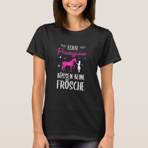 Womens Real Princess Kissing No Frogs Horse and Ri T-Shirt