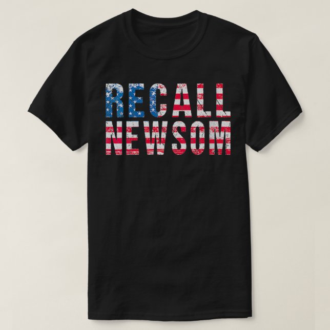 Womens Recall California Governor Gavin Newsome Re T-Shirt (Design Front)